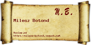 Milesz Botond névjegykártya