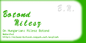 botond milesz business card